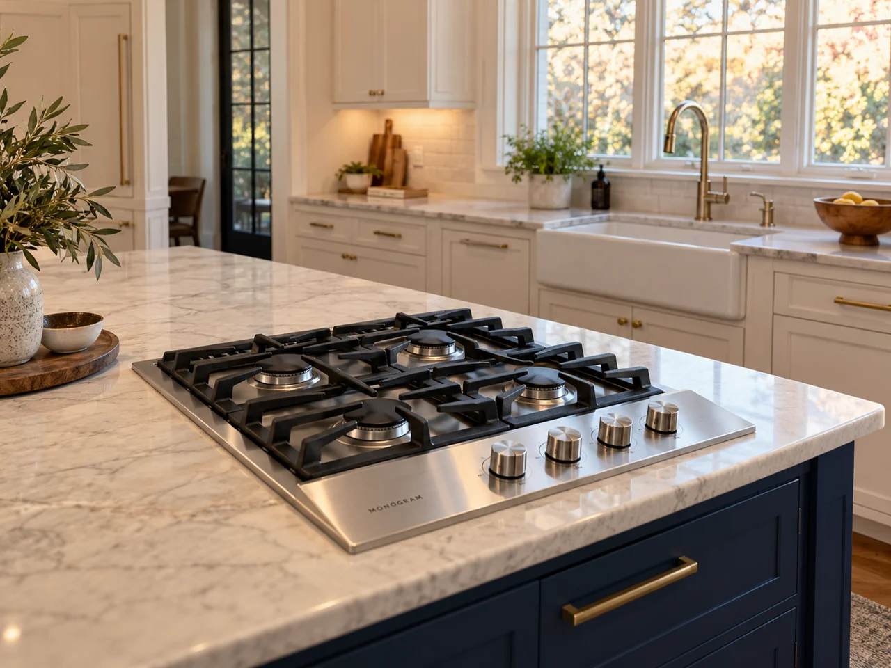 Illustration of a Monogram cooktop